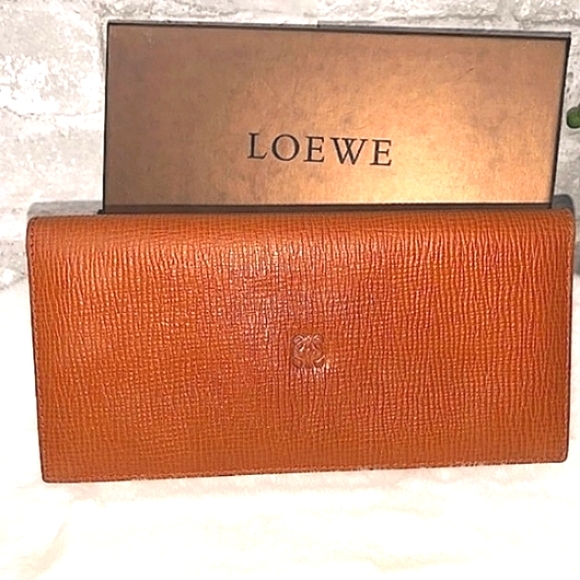Loewe Other - 🦌  Men's LOEWE® Palladium Genuine Grain Leather Checkbook Wallet + COA NEW!
